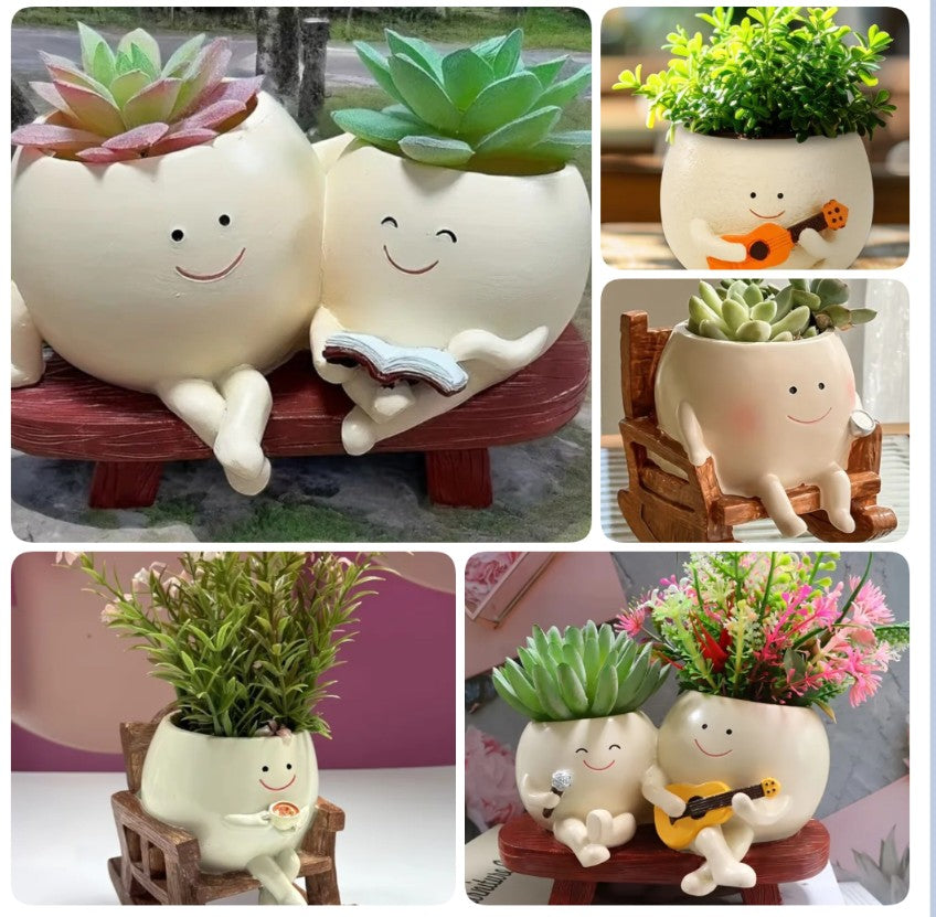 Happy Little Succulent Pots