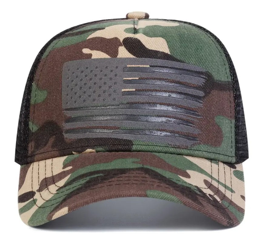 Camo American Flag Hat
