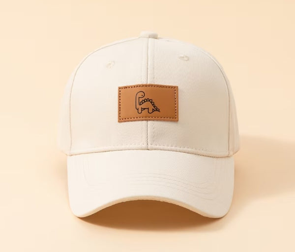 Baby Baseball Hat w/Leather Dino Patch