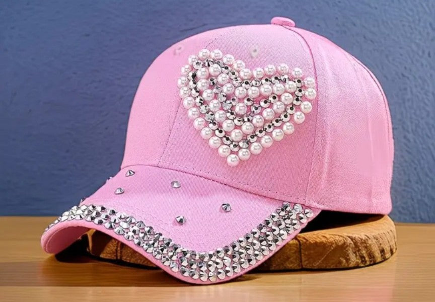 Hot Pink Bling Baseball Hat
