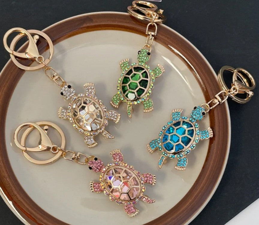 Rhinestone Turtle Keychain/Bag Charm