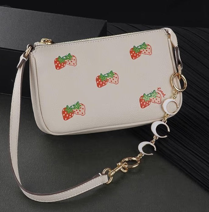 Black or White Crescent Moon Purse Chain w/3 Moons