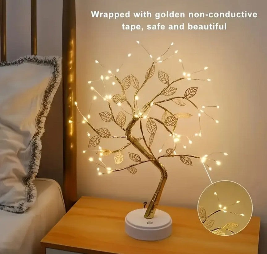 Golden Cordless Tabletop Tree
