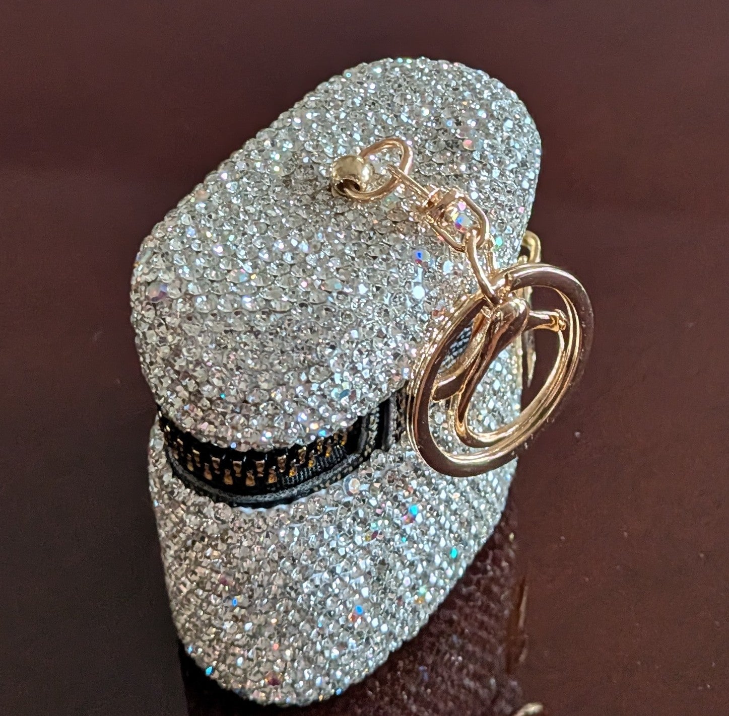 Rhinestone Change Purse Keychain Bag Charm