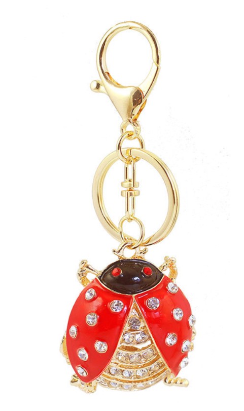 Ladybug Rhinestone Keychain/Bag Charm