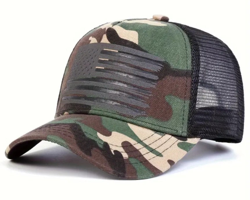 Camo American Flag Hat