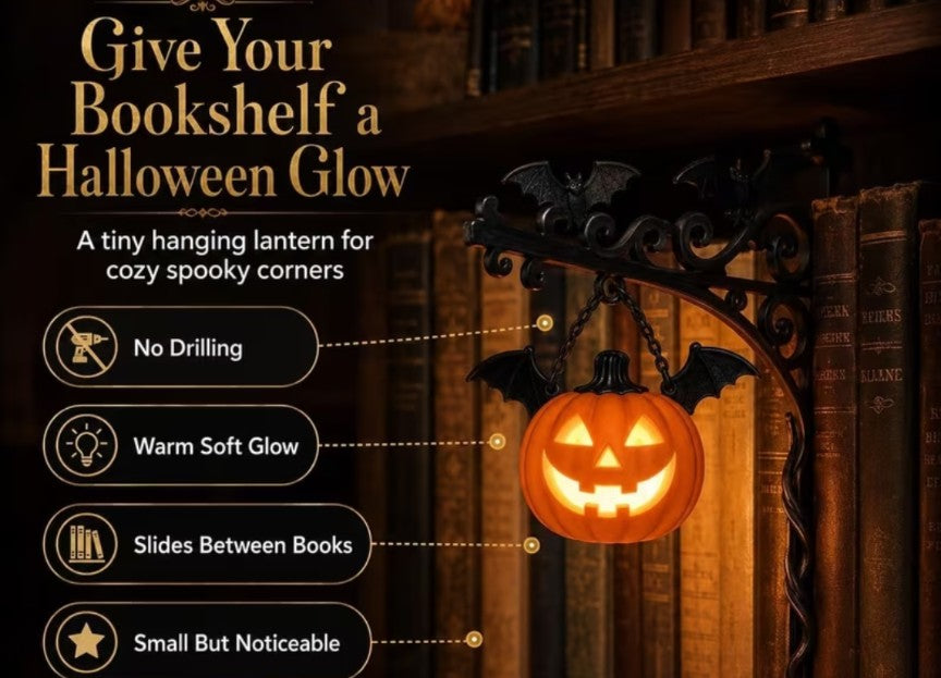 Pumpkin Bookshelf Lantern