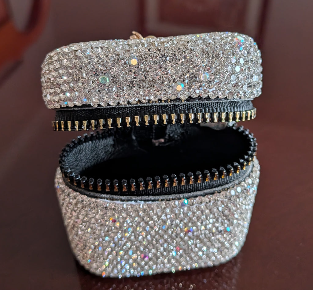 Rhinestone Change Purse Keychain Bag Charm