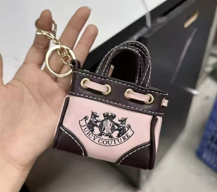 Juicy Couture Mini Bucket Bag keychain/Bag Charm