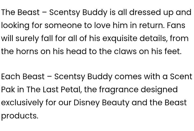 The Beast Scentsy Buddy