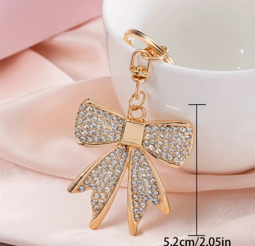 Rhinestone Bow Keychain/Bag Charm