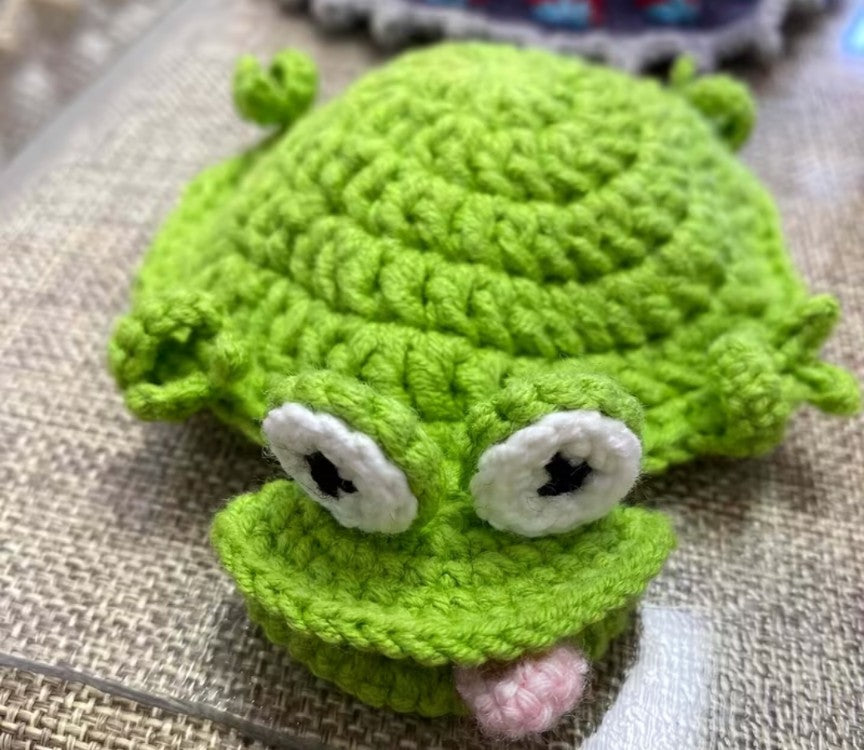 Crochet Green Turtle Coaster
