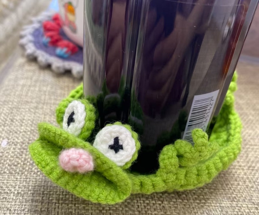 Crochet Green Turtle Coaster