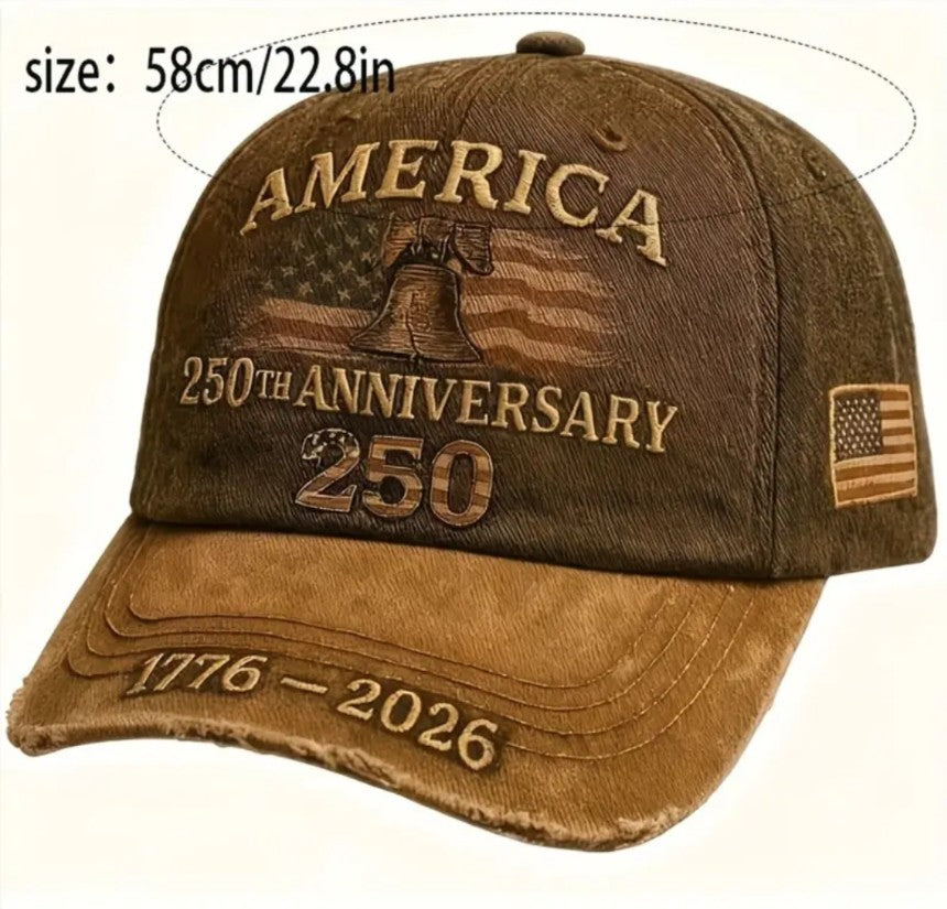 America 250 Hat, Brown