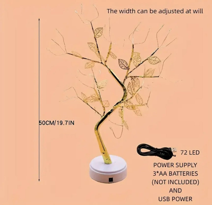 Golden Cordless Tabletop Tree