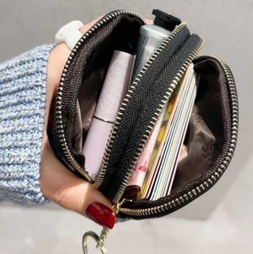 Unisex Houndstooth Pu Leather Zipper Wallets