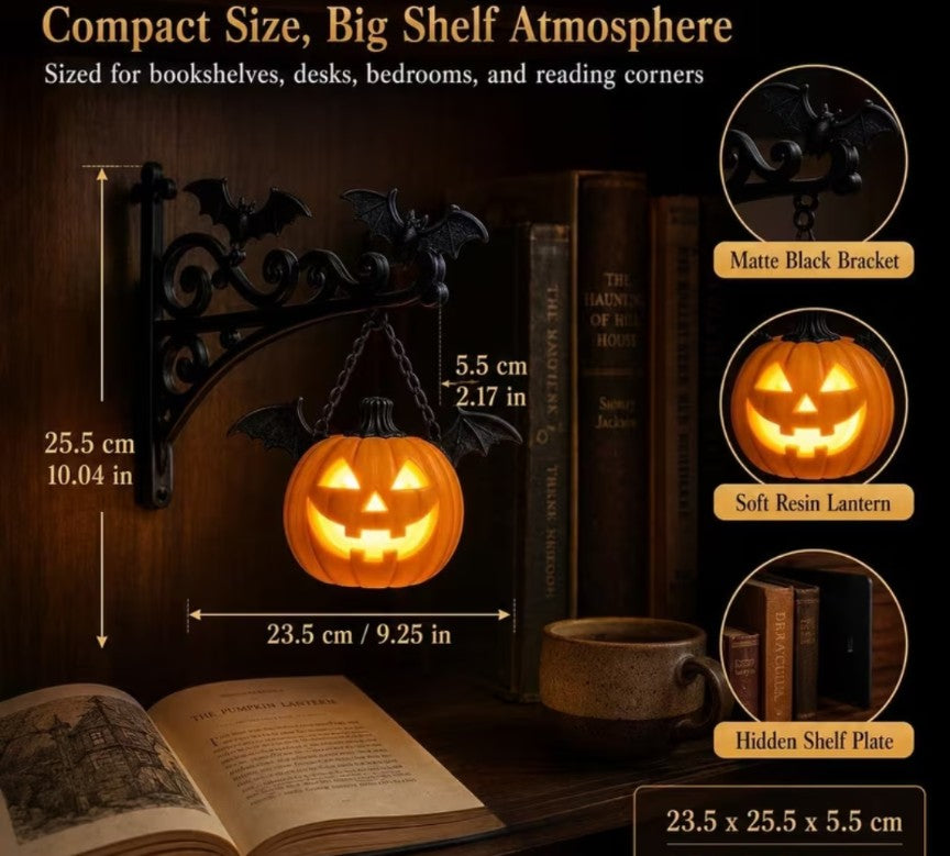 Pumpkin Bookshelf Lantern