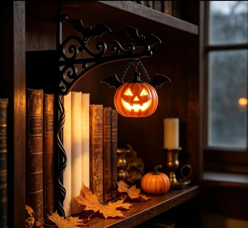 Pumpkin Bookshelf Lantern
