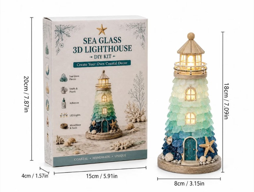 DIY Seaglass Lighthouse Nightlight Craft Kit