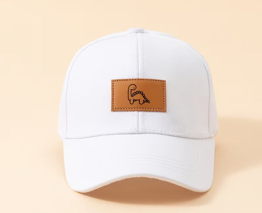Baby Baseball Hat w/Leather Dino Patch