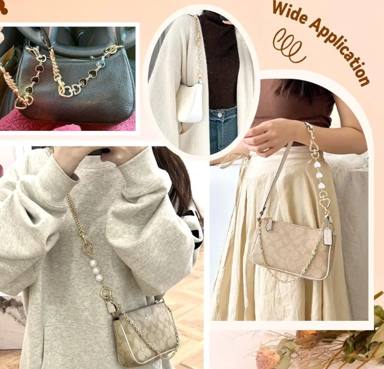 Small Pearl Handbag Extension Chain/Charm