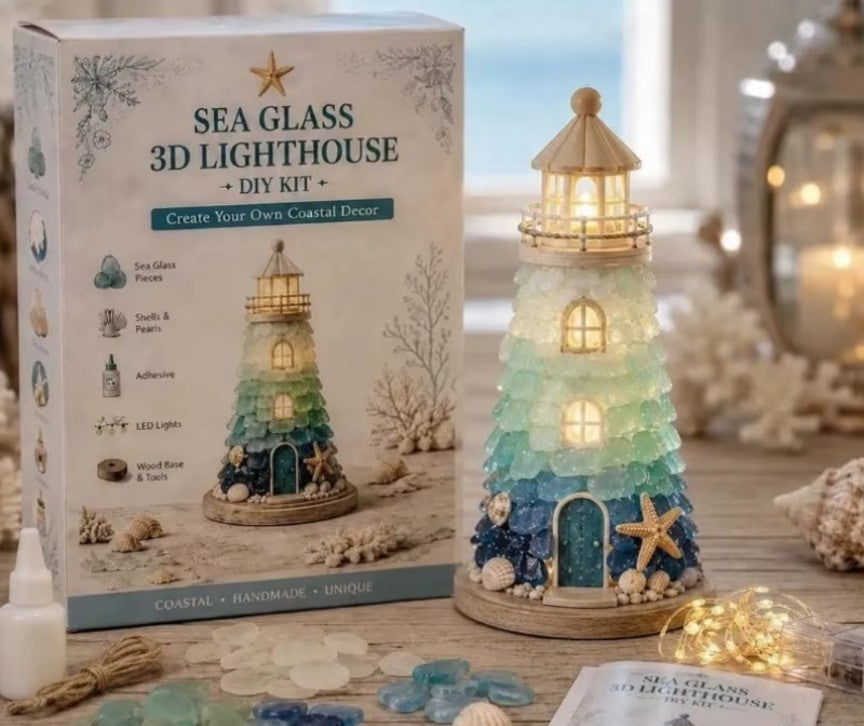 DIY Seaglass Lighthouse Nightlight Craft Kit