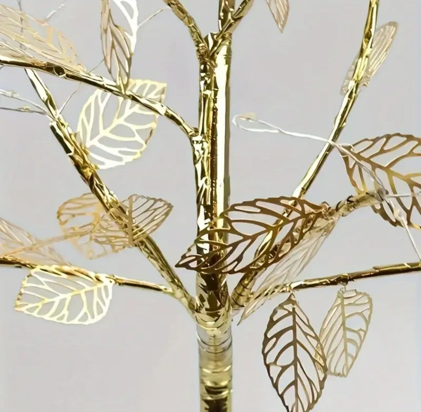 Golden Cordless Tabletop Tree