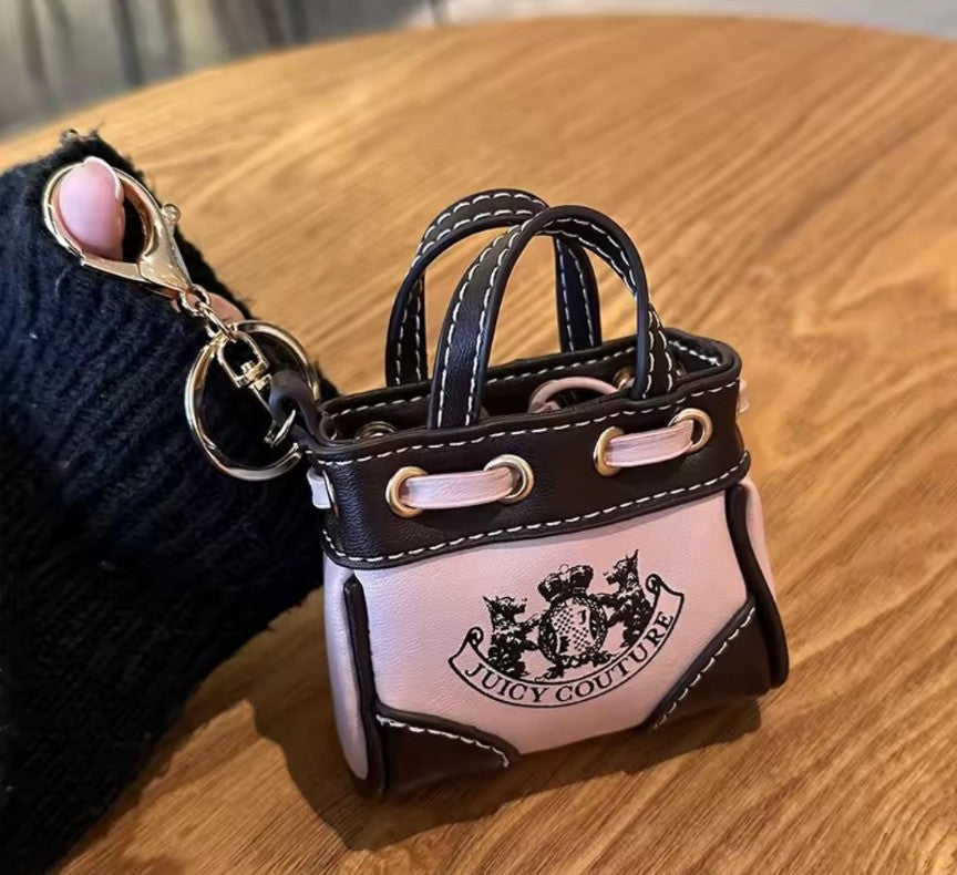Juicy Couture Mini Bucket Bag keychain/Bag Charm