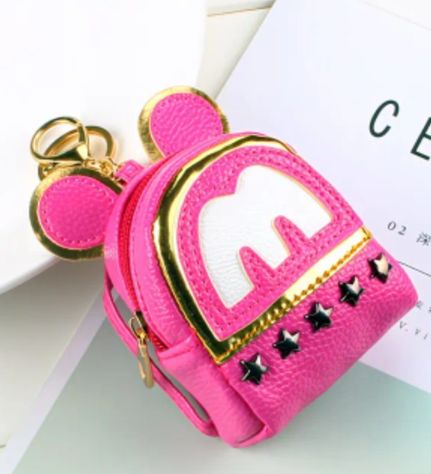 Mini Mouse Inspired Handbag Charm Backpack Change Purse