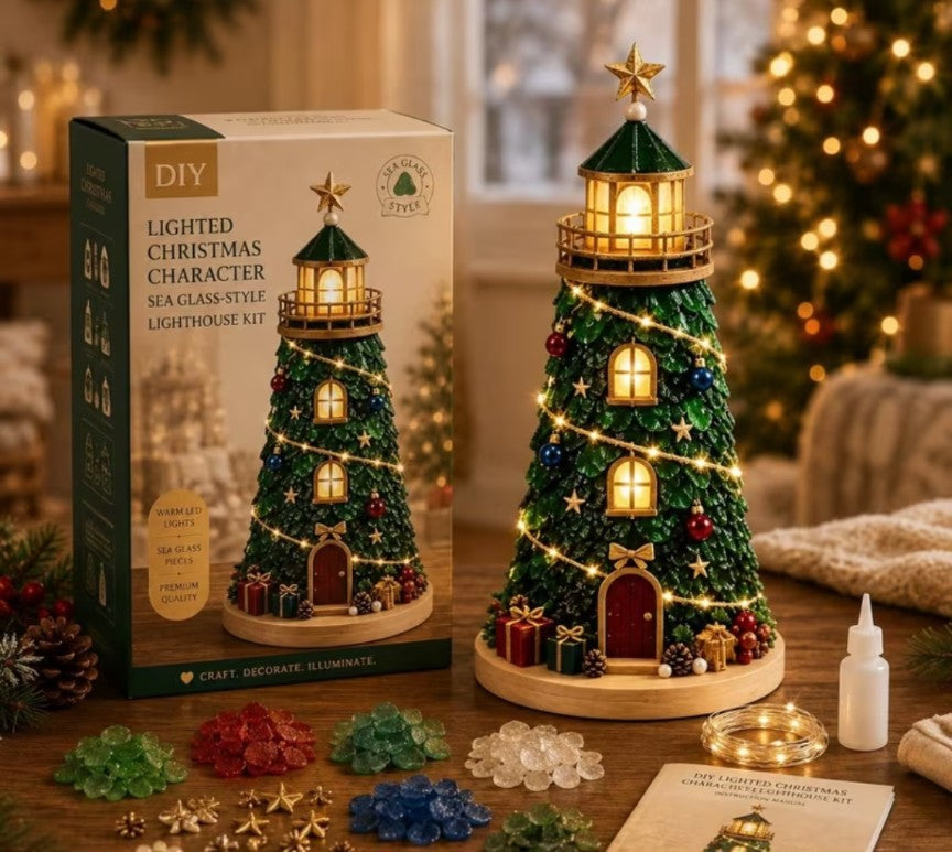 DIY Seaglass Lighthouse Nightlight Craft Kit