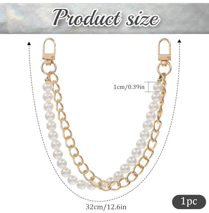 Pearl and Gold Purse Chain/Extender