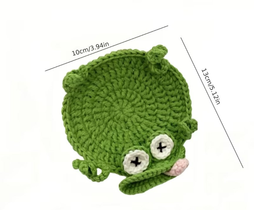 Crochet Green Turtle Coaster