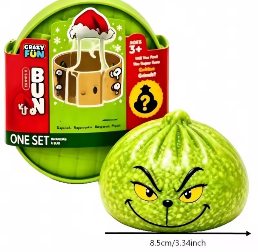 Grinch Dumpling Squishy with Steamer