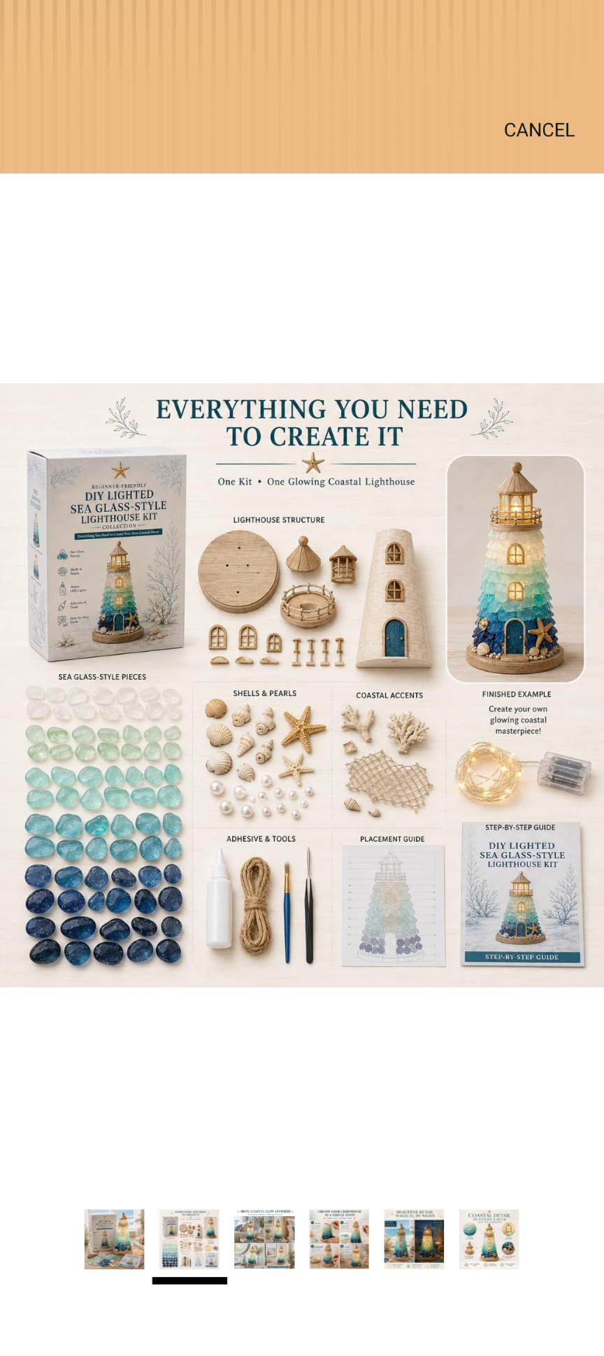 DIY Seaglass Lighthouse Nightlight Craft Kit