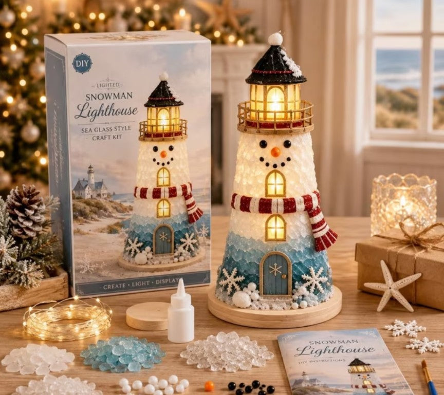 DIY Seaglass Lighthouse Nightlight Craft Kit