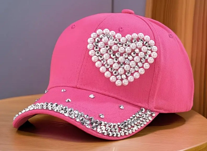 Hot Pink Bling Baseball Hat