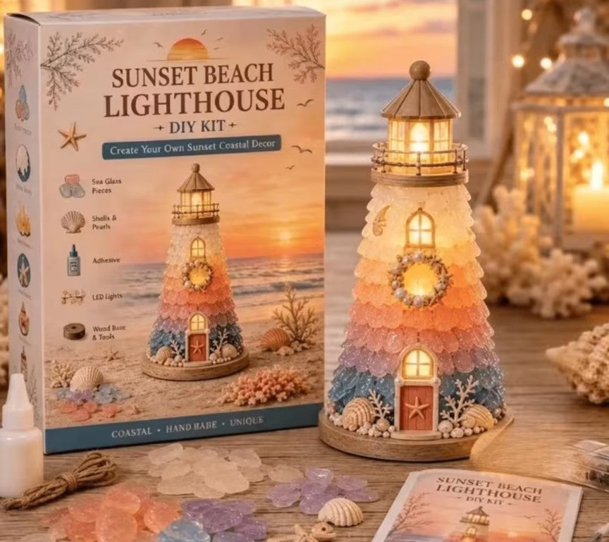 DIY Seaglass Lighthouse Nightlight Craft Kit